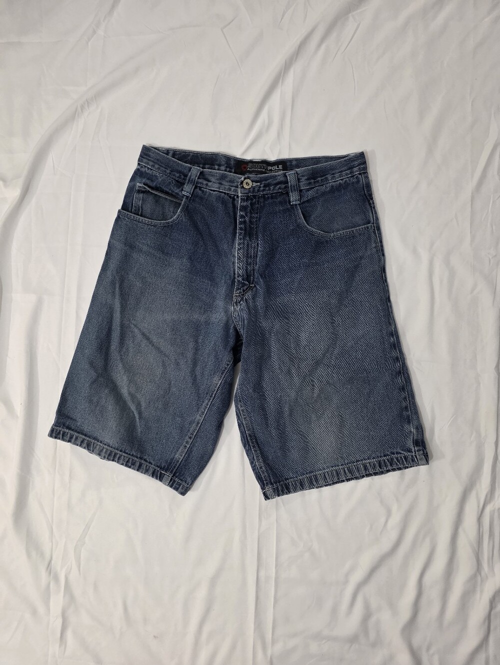 Vintage Southpole Shorts Men Blue Denim Baggy Y2K Shorts
